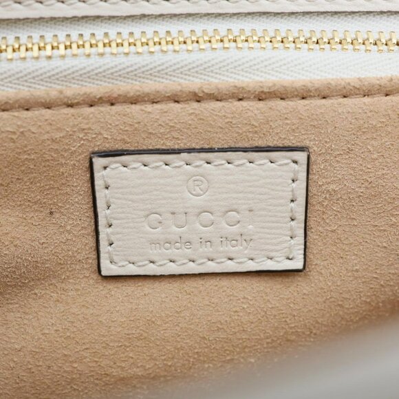 Gucci Horsebit 1955 Small Leather Shoulder Bag Off White - Picture 15 of 15